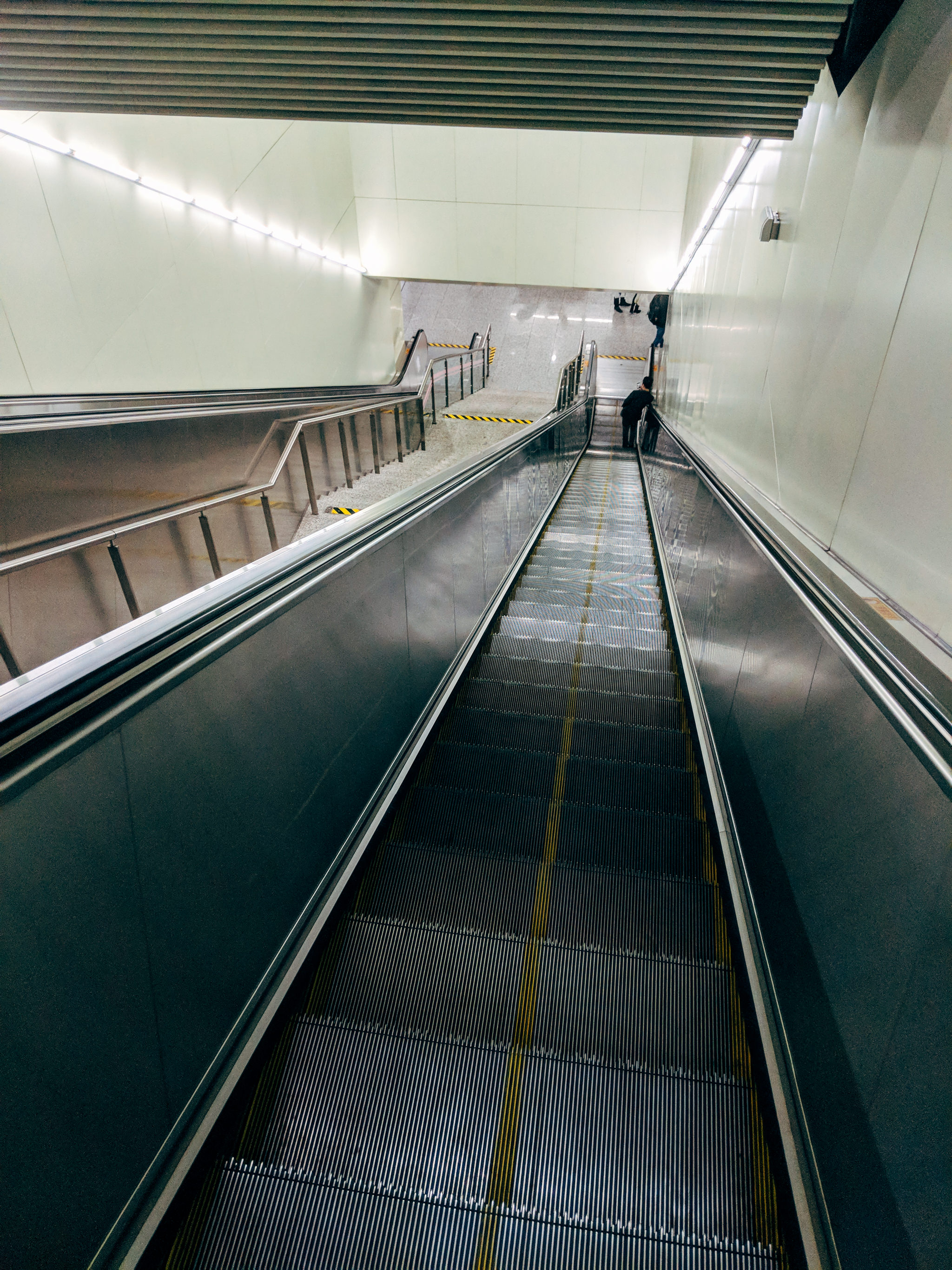 Shanghai metro escalator.