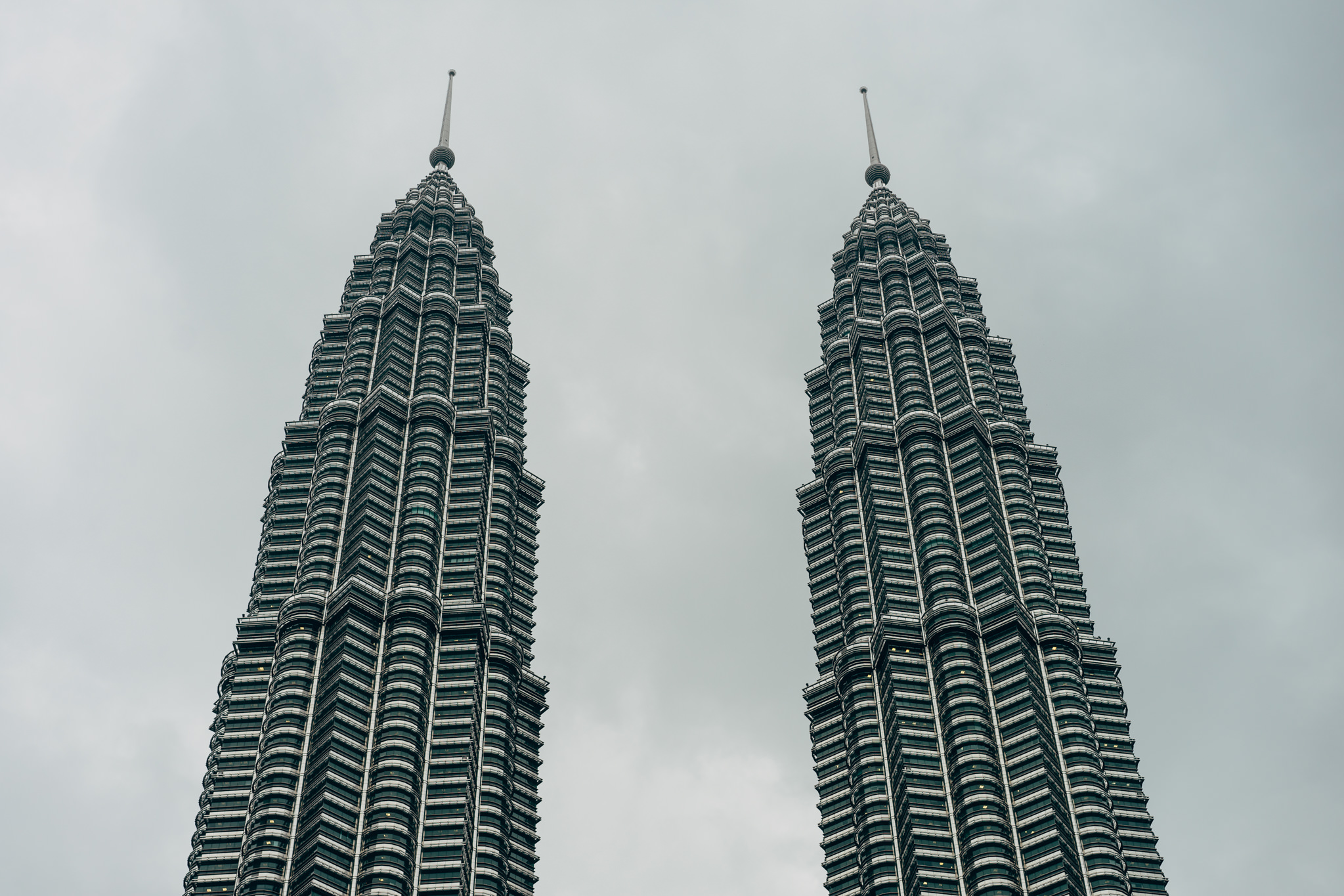 Petronas Twin Towers, low angle view.