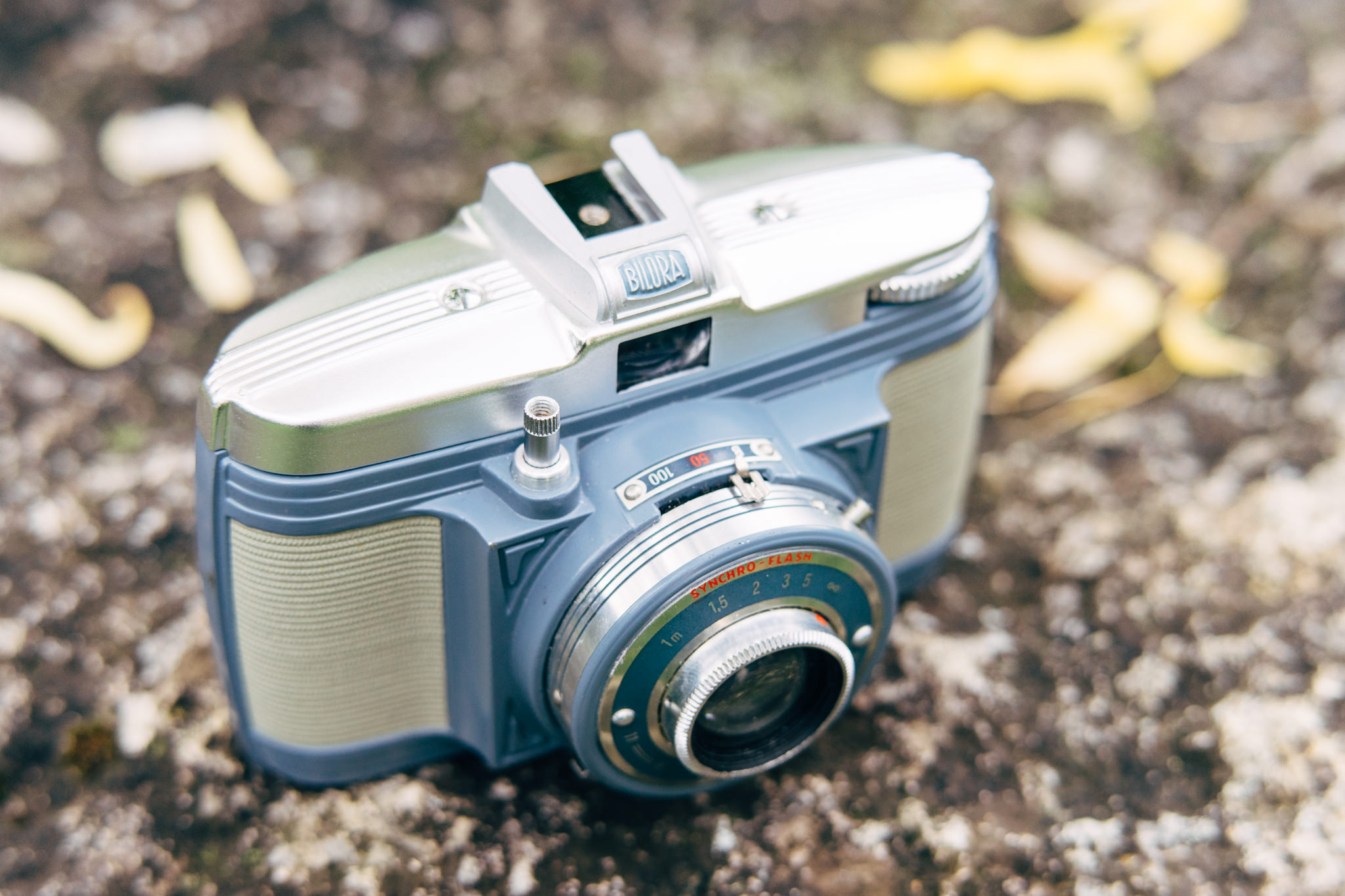 Bilora medium-format camera on the ground.