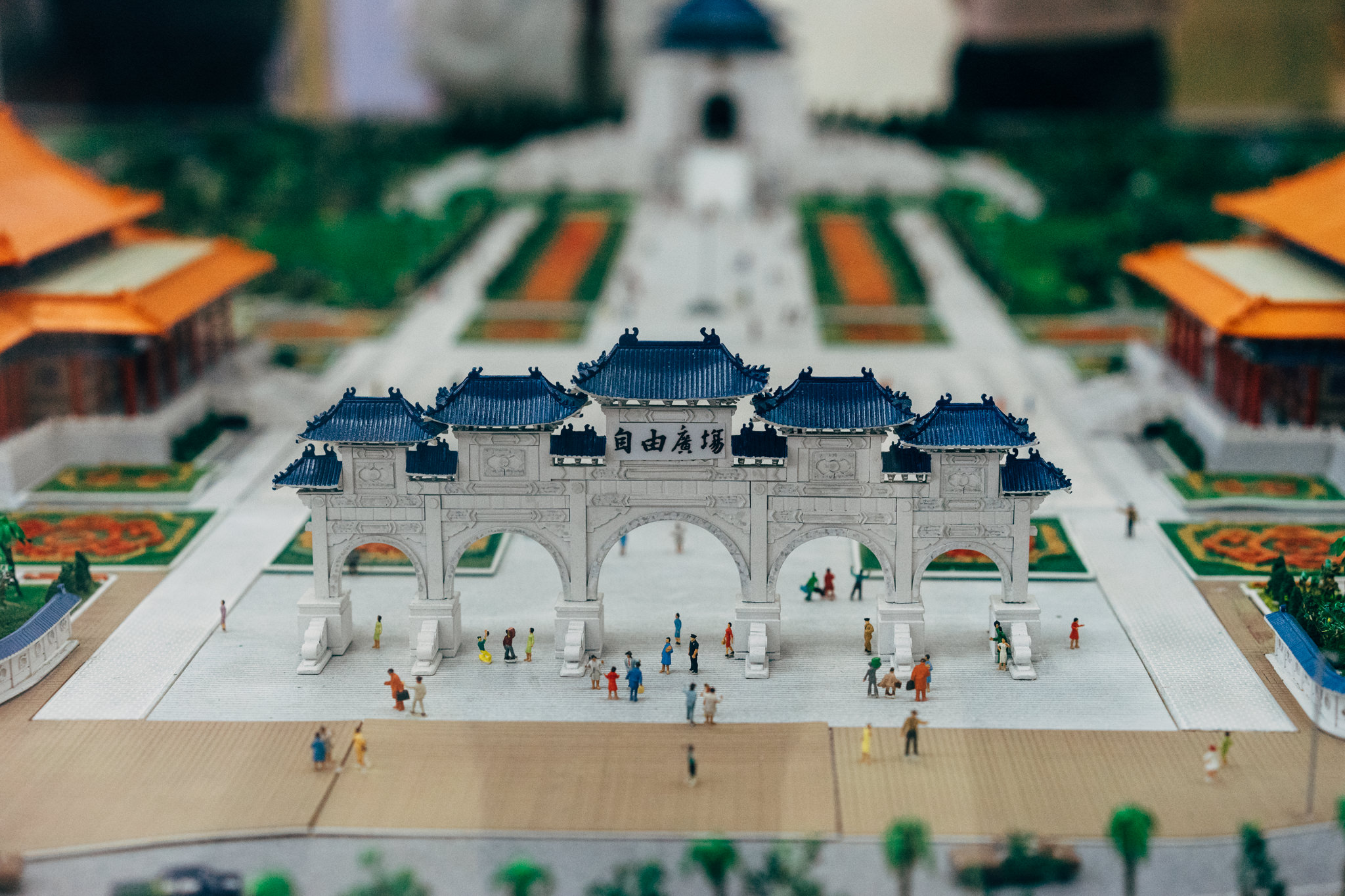 Miniature model of Taipei's Liberty Square gate.