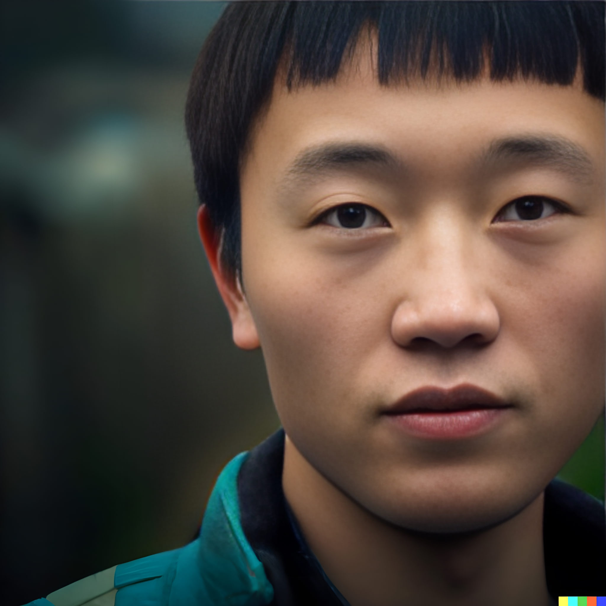 Close-up portrait of a young Asian man.