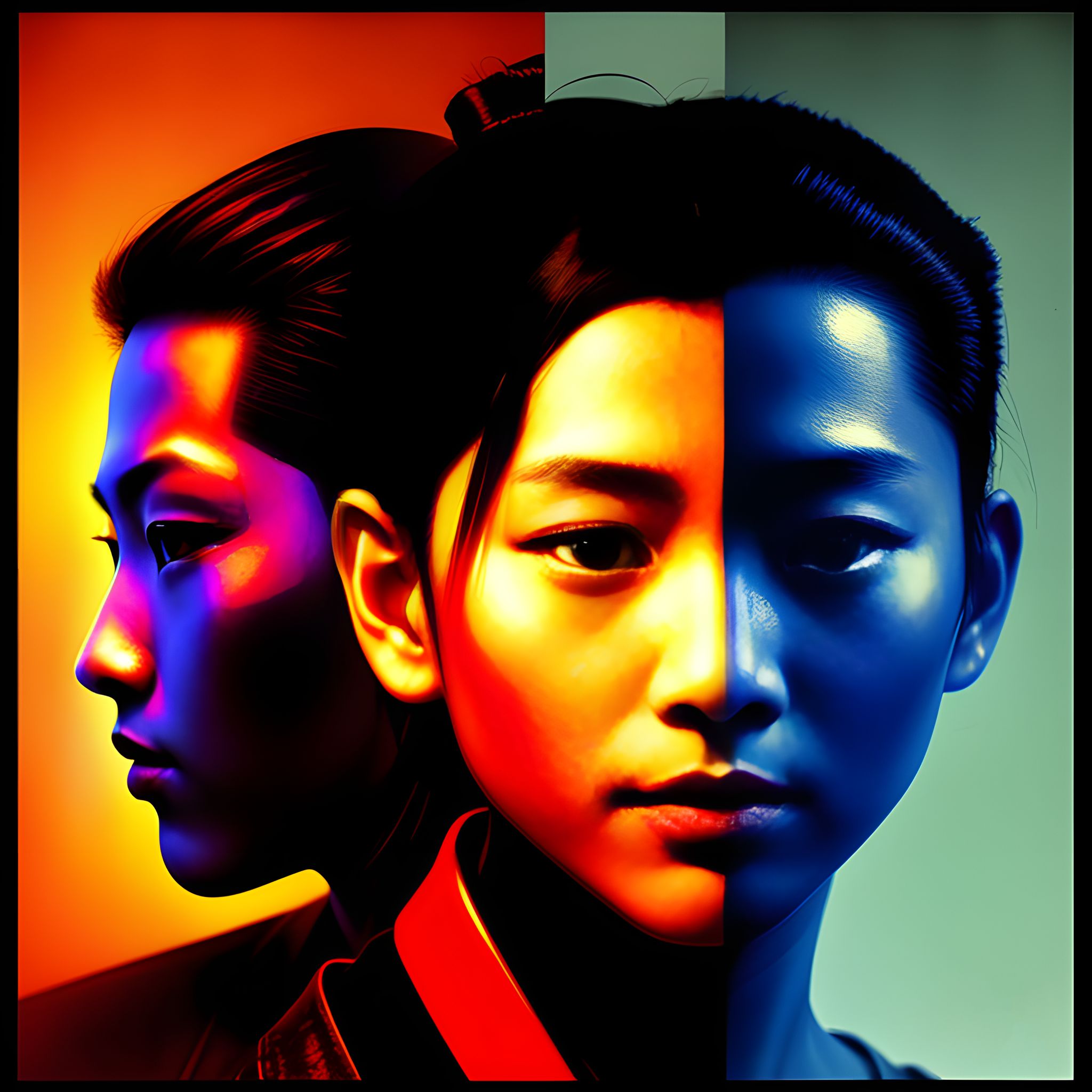 Album cover featuring a tri-color portrait of a young Asian woman.