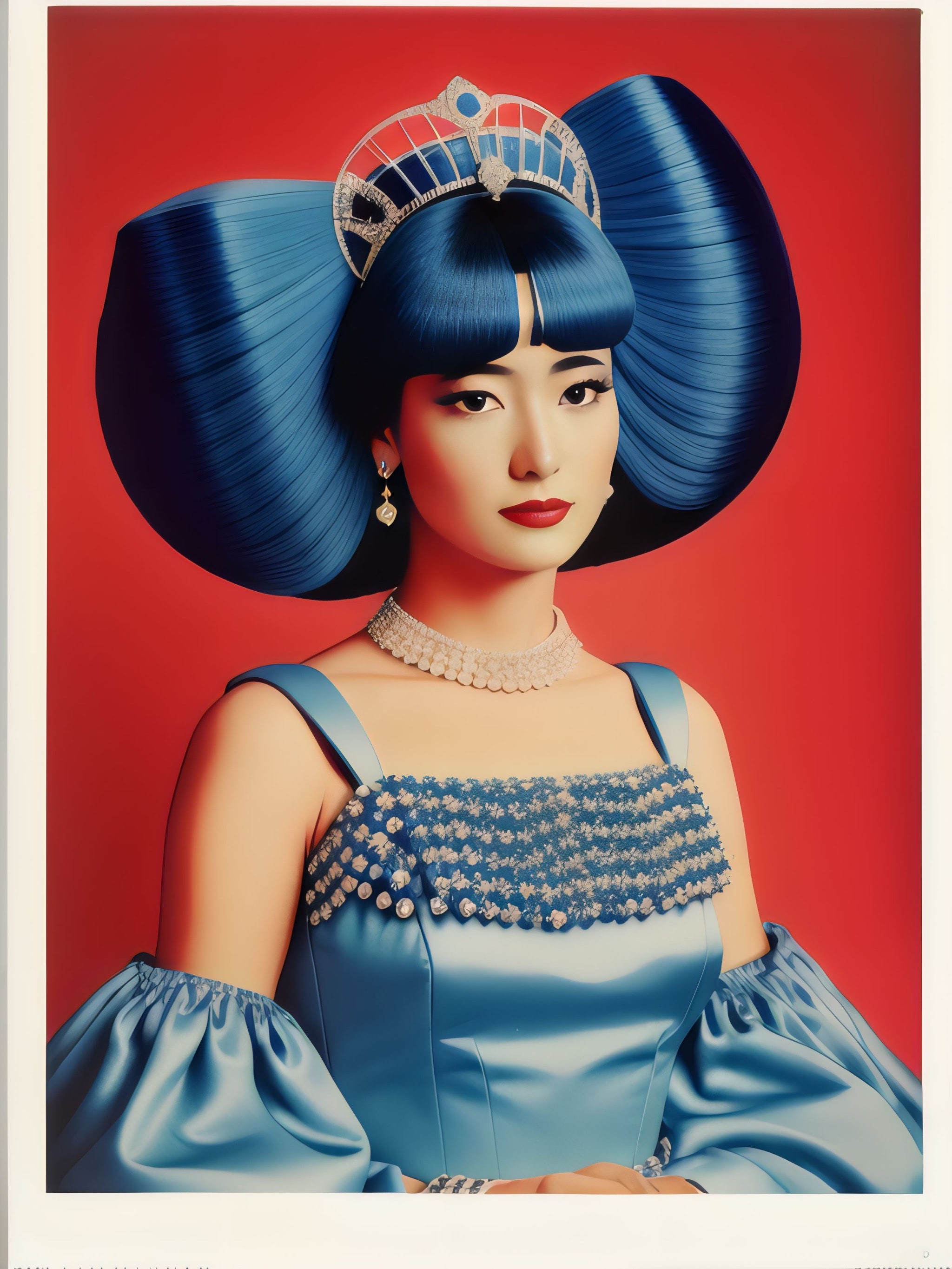 Portrait of Mitsuki in a blue gown and crown.