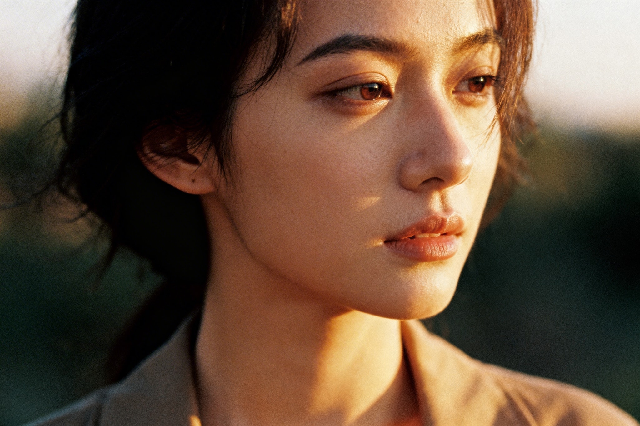 A grainy black and white portrait photograph with a classic film aesthetic.